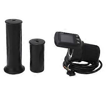 Kit Medidor de Bicicleta Elétrica ABS LCD Display Panel Half Handle Grip e 5P Common Wire 24V 36V 48V 60V