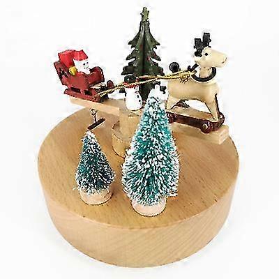 Hand-Crank Wooden Bear Carousel
