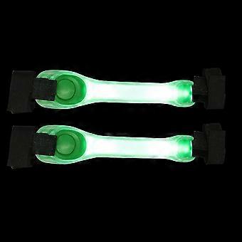 Reflecterende hardlooparmbanden voor fietsen, hoge zichtbaarheid in het donker, lichtgewicht armbandvorm (2 stuks)