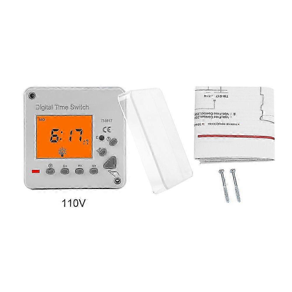 Digital Electric Durable Programmable Smart Control Switch Timer with Backlight Display(110V)
