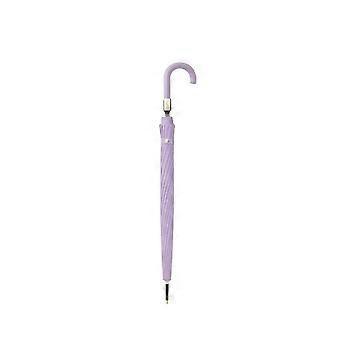 Automatic Open Windproof Umbrella for Men and Women, Compact Travel Parasol with Crook Handle Purple