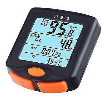 Bicycle Computer Wired Bike Speedometer Digital Multifunction Bicycle Stopwatch Motion Sensor Speed Counter@O2