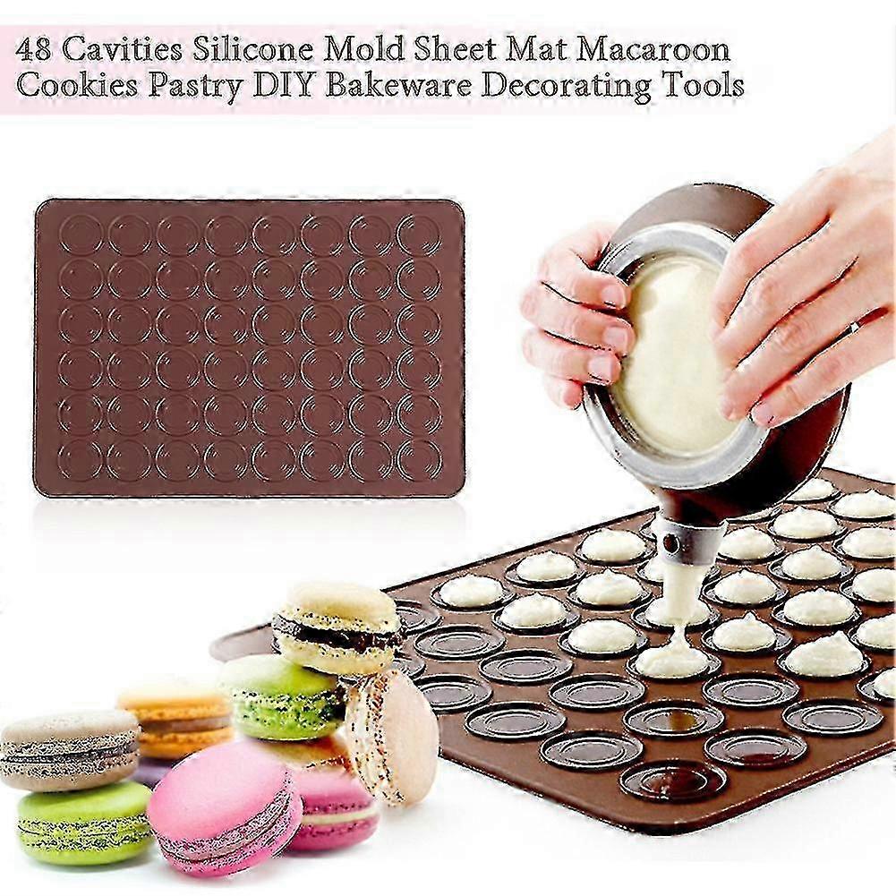 48-Cavity DIY Macaron Silicone Mat