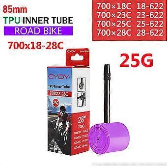 Ultralet 700C cykel inderrør 25g TPU vejcykeldæk 700x18-28C landevejscykeldækYMQX)