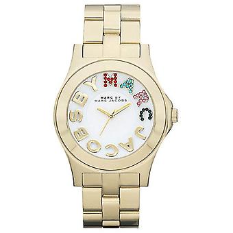 Marc by Marc Jacobs Mode Quartz Analog Women's Watch with Stainless Steel Bracelet In Gold Plated MBM3137
