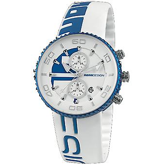 Jet aluminium Chrono Japanse Quartz analoge man horloge met siliconen armband MD4187AL-21
