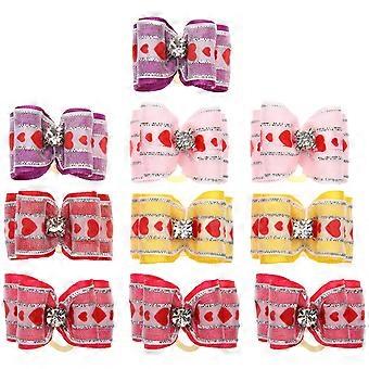 Pet Bowknot Hair Clip for Decoration 10Pcs Butterfly Bow Hair Accessories