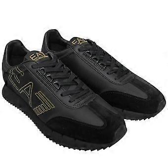 EA7 Emporio Armani Men's Shoe Logo Print Comfort Classic Look Lace-Up Trainers 
