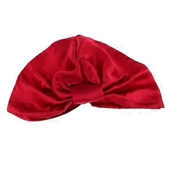 2x 100% Silk Night Sleeping Cap Bow Bonnet Hat Women's Hairstyle Care Hats