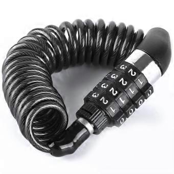 1PC New Bicycle Lock Steel Cable Chain Security Password 4 Digit Lock Anti-Theft Combination Number Code Safety Mountains Bike Motorcycle Accessories