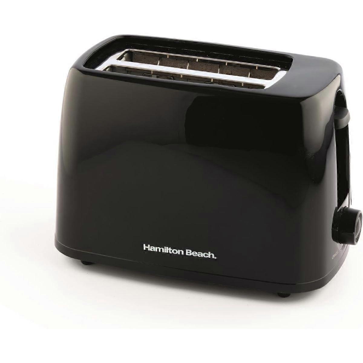 Hamilton Beach Essential 2 Slice Plastic Toaster - Black (HB1116B)