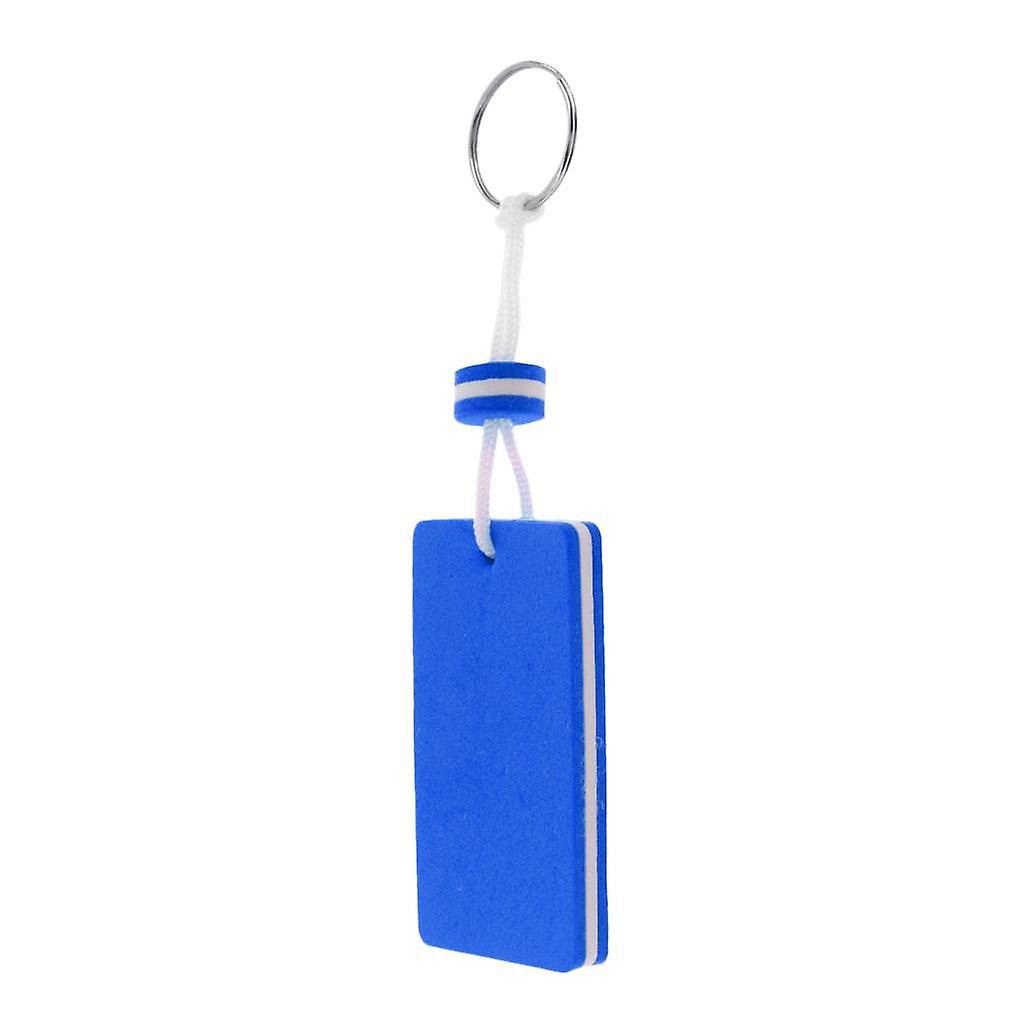 Yachting Boating Kayaking Floating Key Chain Key Ring-Rectangle Shaped Blue