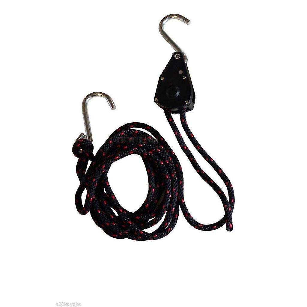 8ft Black Canoe/Kayak Easy Bow-Stern Tie Down stern strap Accessories