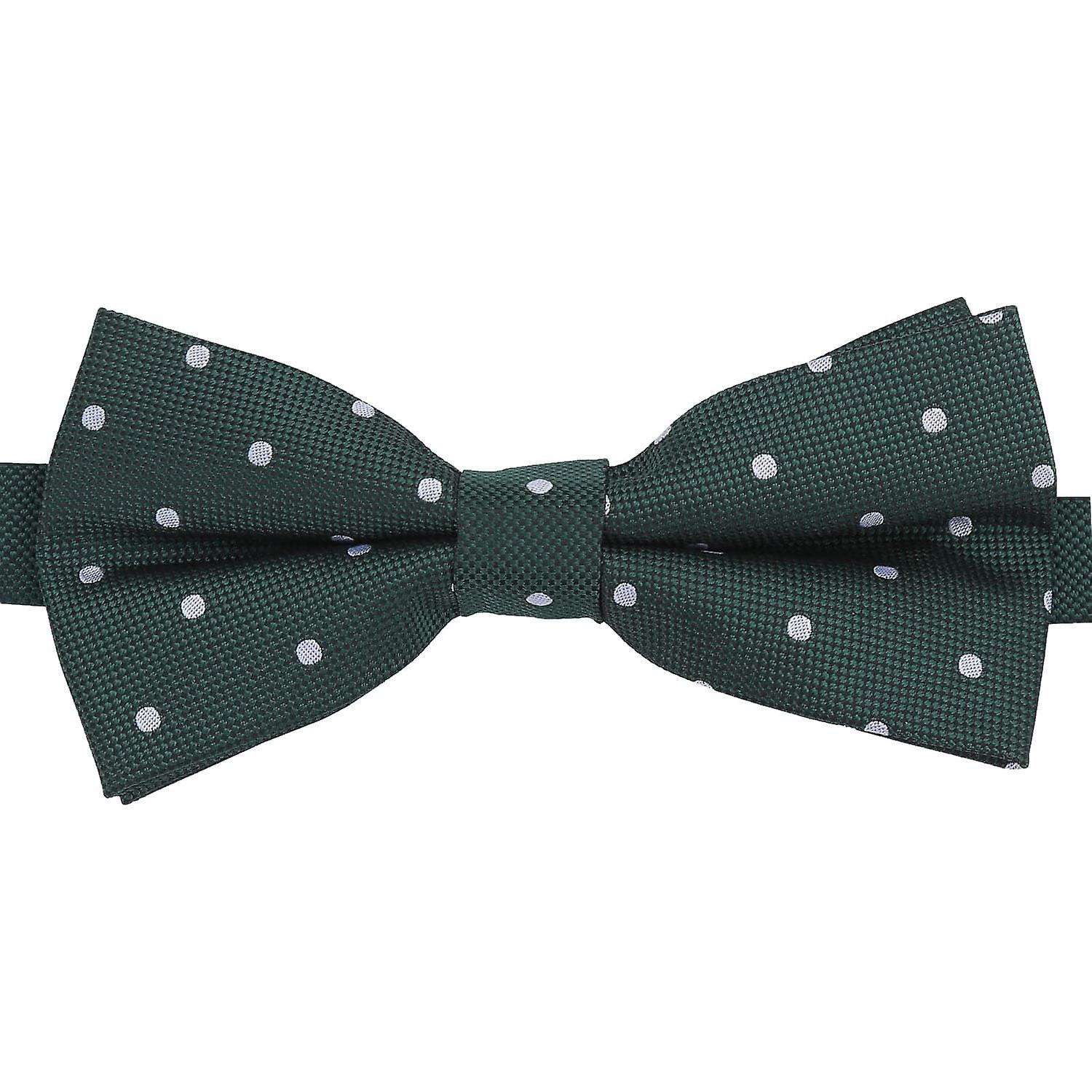 Hunter Green Polka Dot Pre-Tied Bow Tie