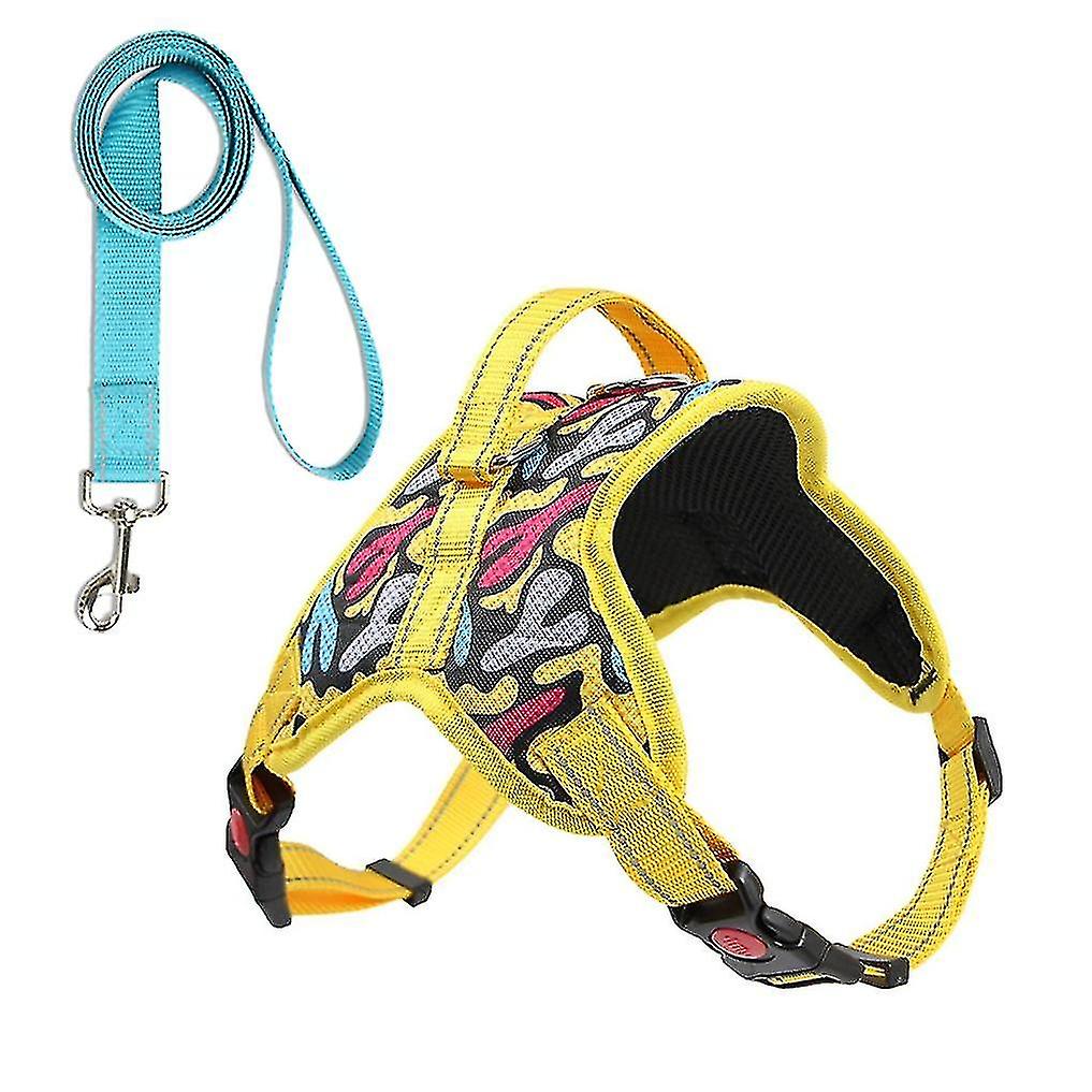 Cat Dog Adjustable Harness Vest New Pet Chest Harness Reflective Leash Set