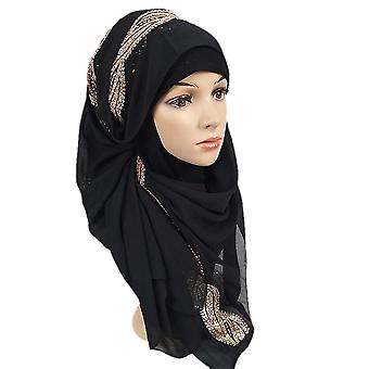 Mode Chiffon tørklæde kvinder hijab langt tørklæde wrap tørklæder til damer pige