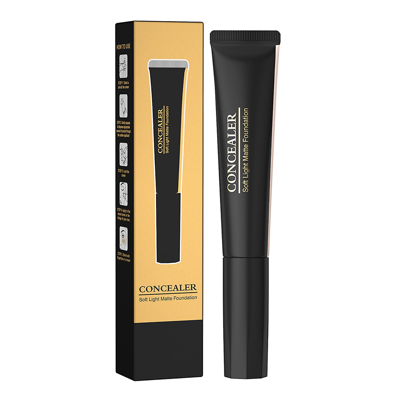 Silky Creamy Liquid-Foundation Waterproof Sweatproof Concealer with Sponge Head