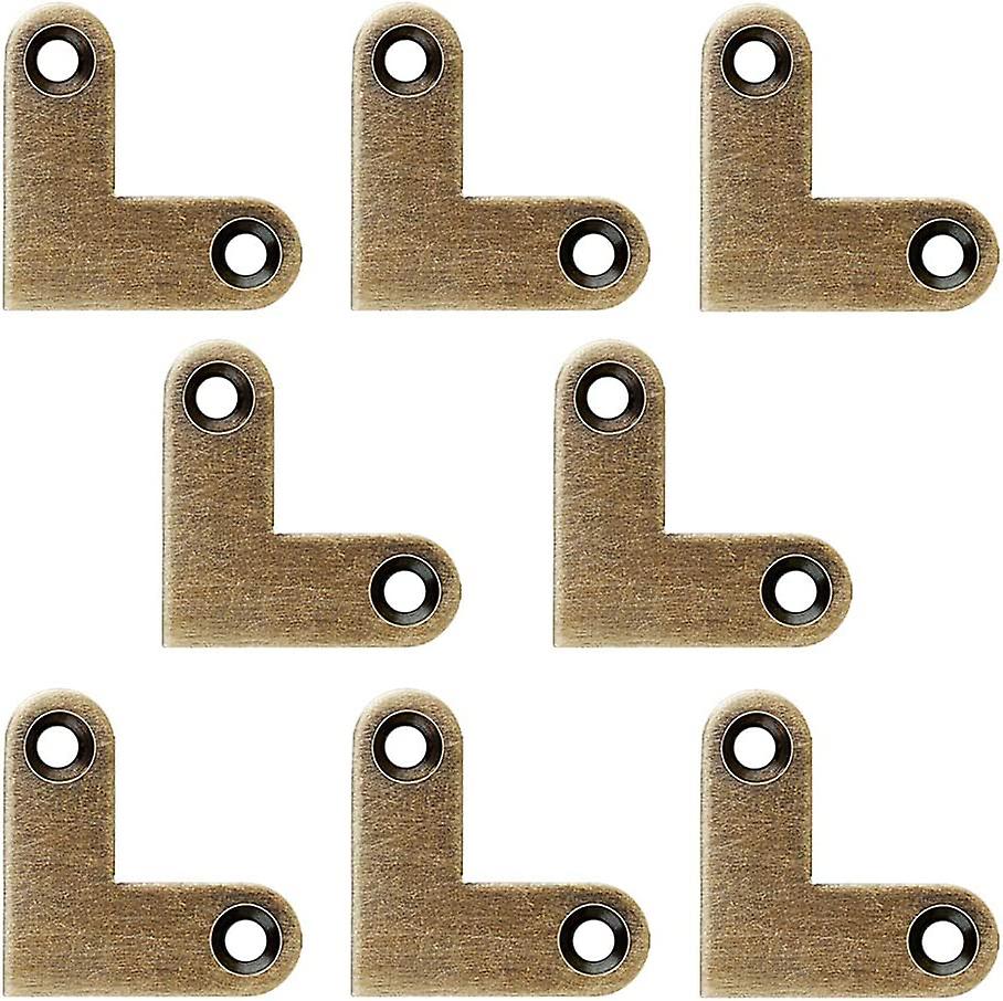 Pcs Antique Brass L Shape Flat Corner Braces for Drawer Fixed Corner Bracket (Antique Bronze)