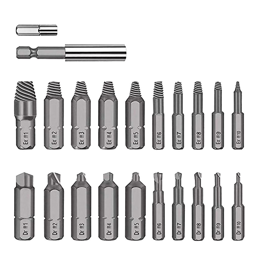 Remover 20PCS Speed Out Set Damaged Screw Extractor Bolt Bits Tool Drill