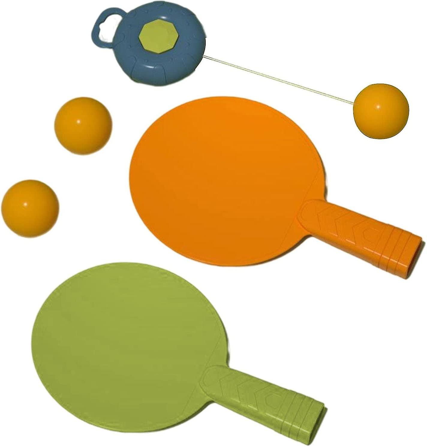 תלוי טניס שולחן מאמן סט תיאום עין יד פעילות החלקה פינג פונג נייד עם 2 ציוד משוטים ילדים לספורט