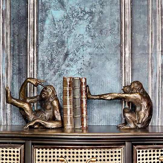 Monkey Chimpanzee Bookends By Allianceinteriorsltd