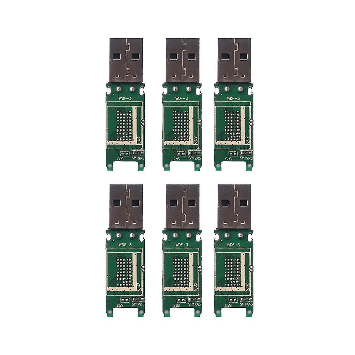 6pcs Usb 2.0 Emmc Emcp Adapter 162 186 Pcb Main Board Module Without Flash Memory Emmc Adapter