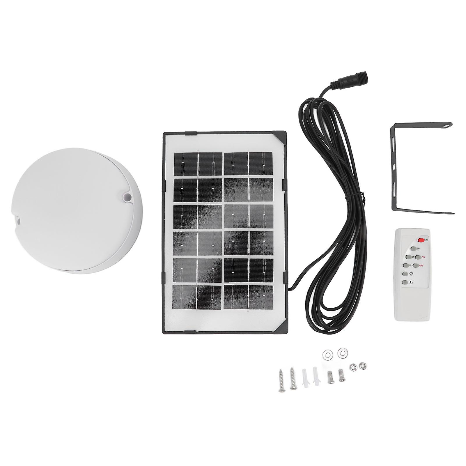Solar Ceiling Light Waterproof Timing Function Solar Remote Lighting with Rugged Plastic Housing Ceiling Light for Garden