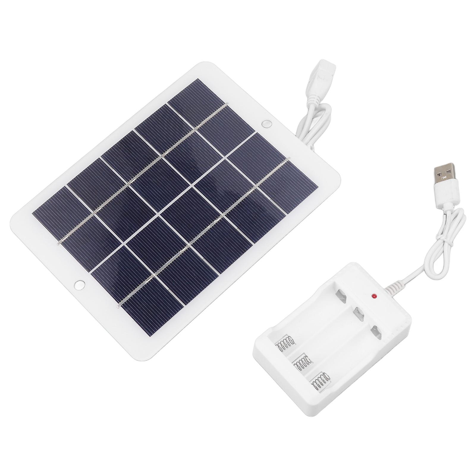 Solar Panel Battery Charger 3W 5V High Conversion Rate Efficient Output Portable Solar Cell for Outdoor Use 