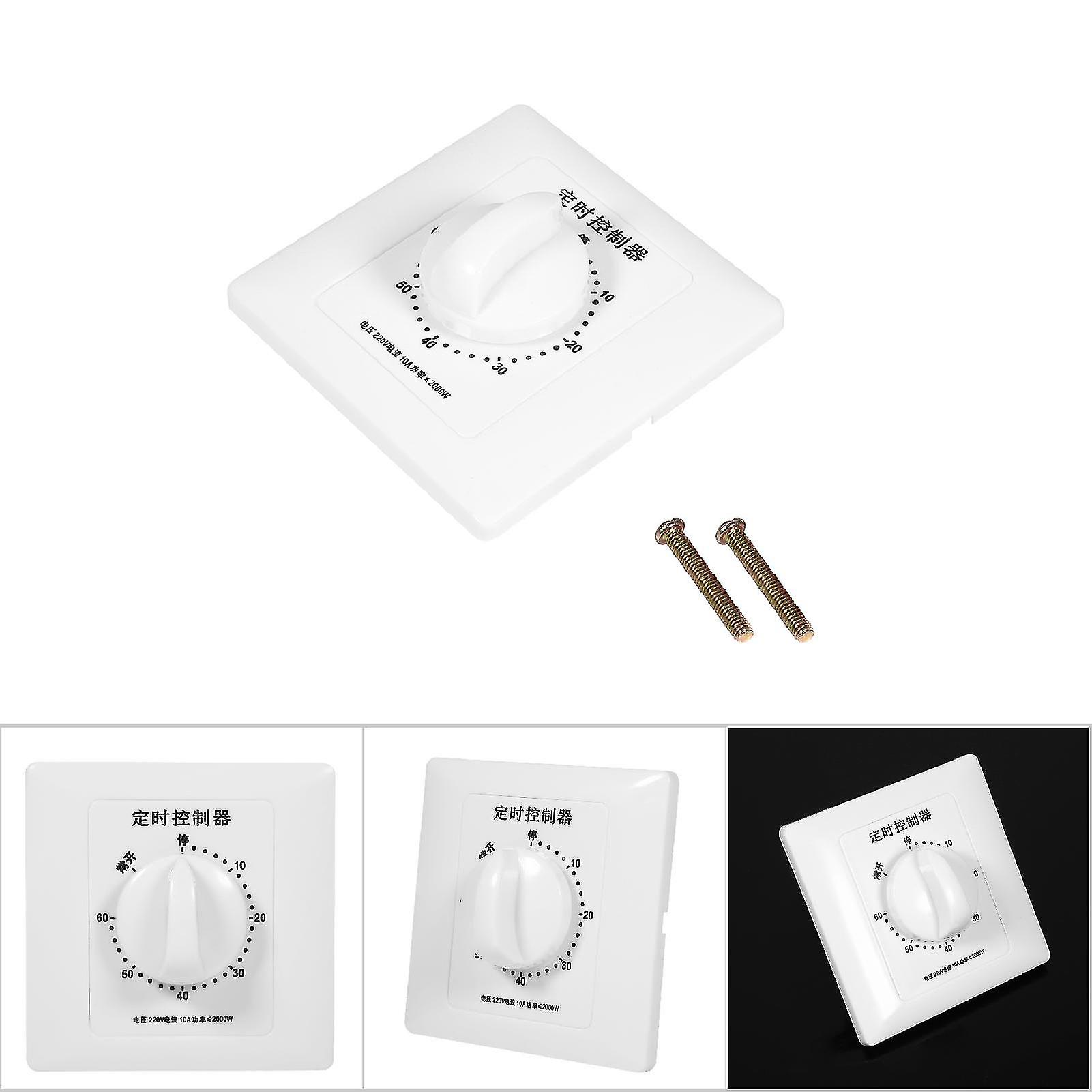 AC 220V 86 Panel Mechanical Timer Switch 60 Min 85x85x48mm