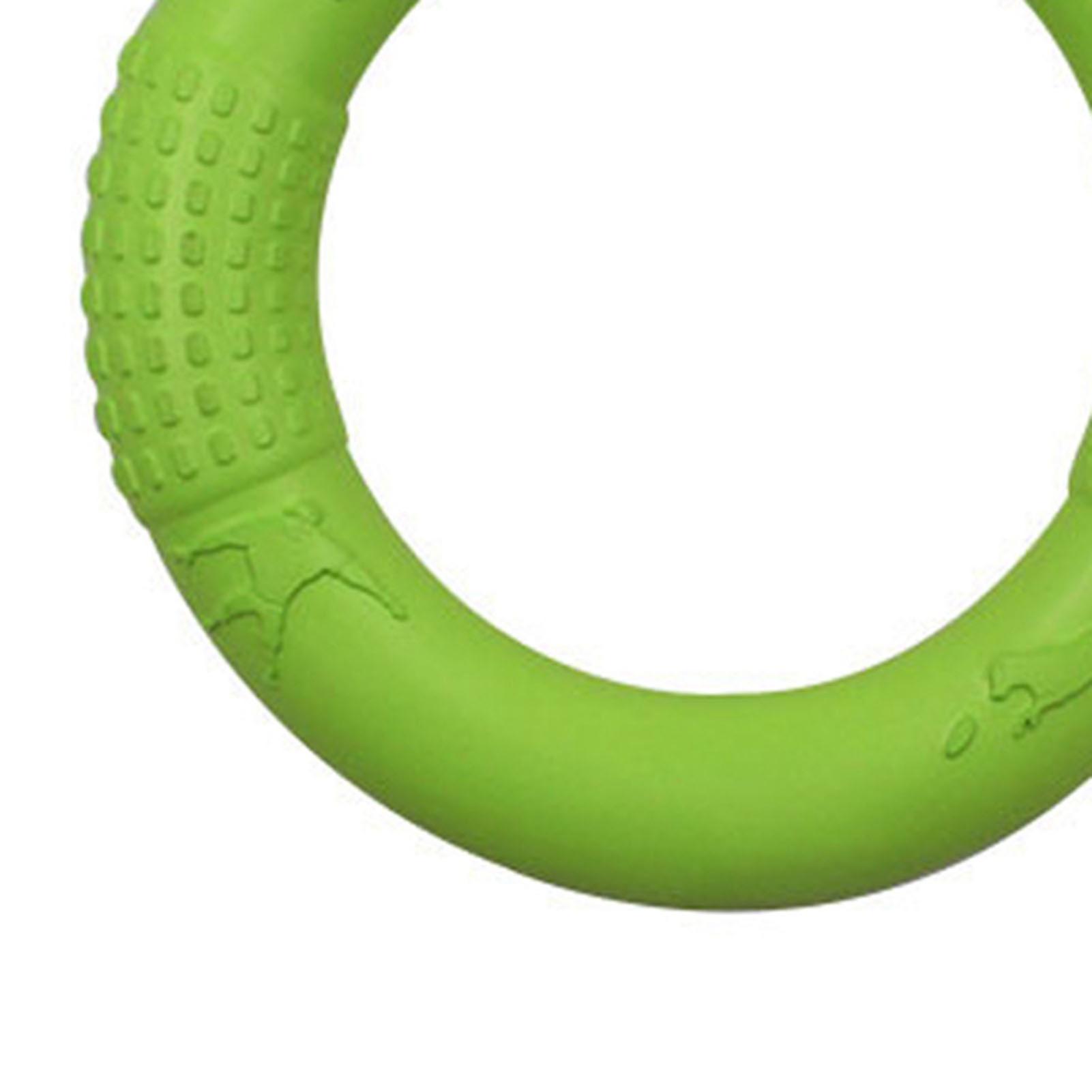 Pet Flying Ring Toy Bite Resistant Floating Interactive EVA Dog Flying Disc for Puppy Training Chewing Large Green 