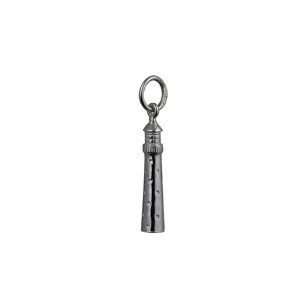 Silver 14x5mm Lighthouse Pendant or Charm