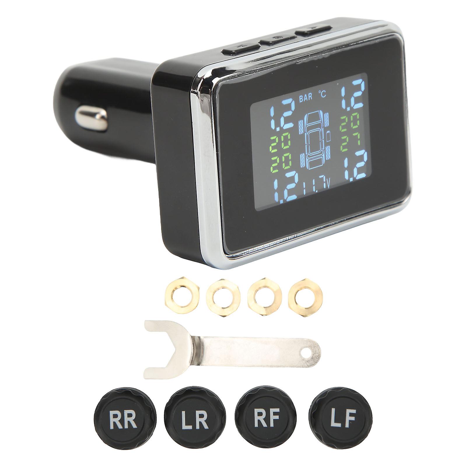 Drahtloses Reifendrucküberwachungssystem Plug-In-Display Echtzeitsensor mit eingebauter Batterie Einfache Installation für Vans Lorries Camper