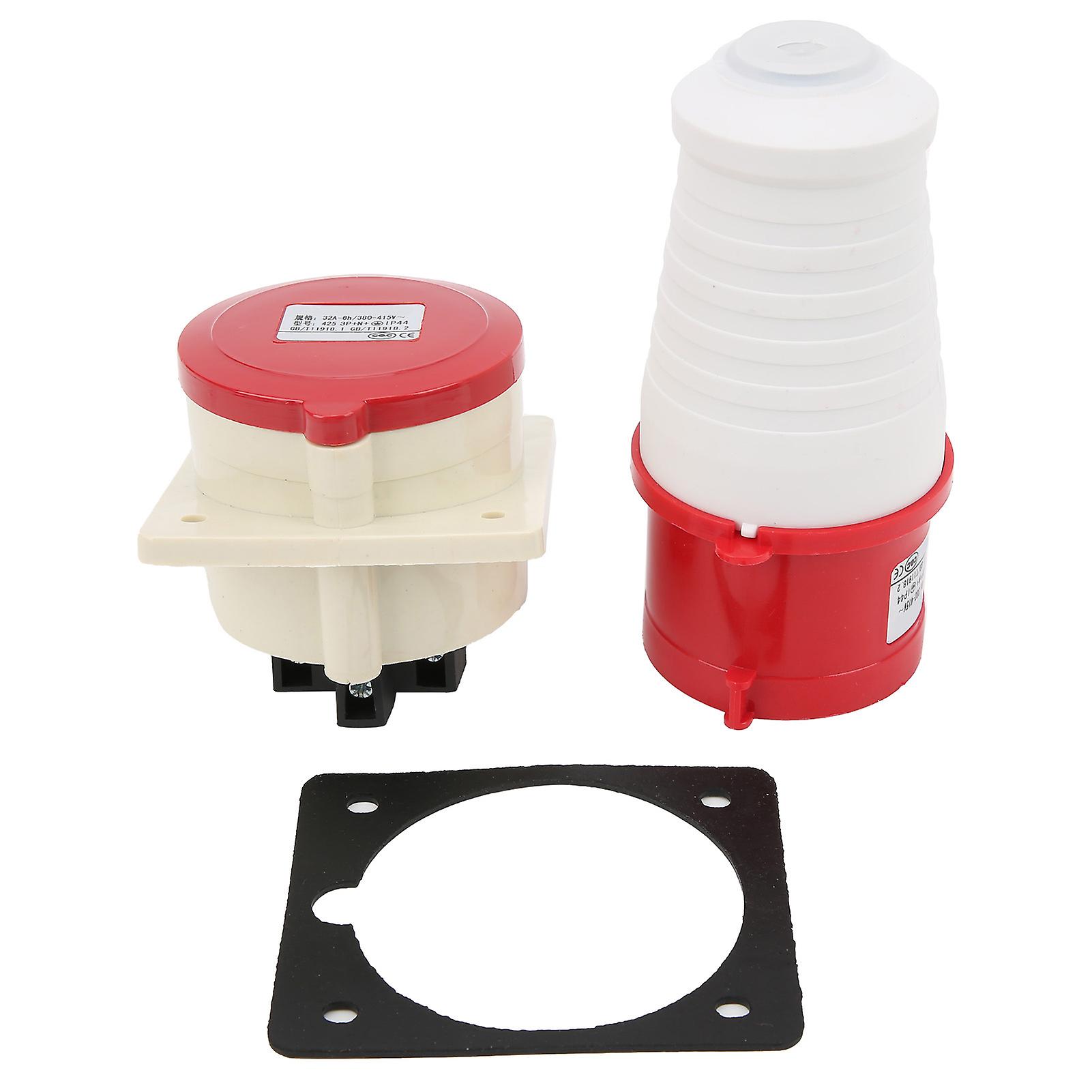 Durable Industrial Plug and Socket with PA66 Insulation and Nickel-Plated Contacts