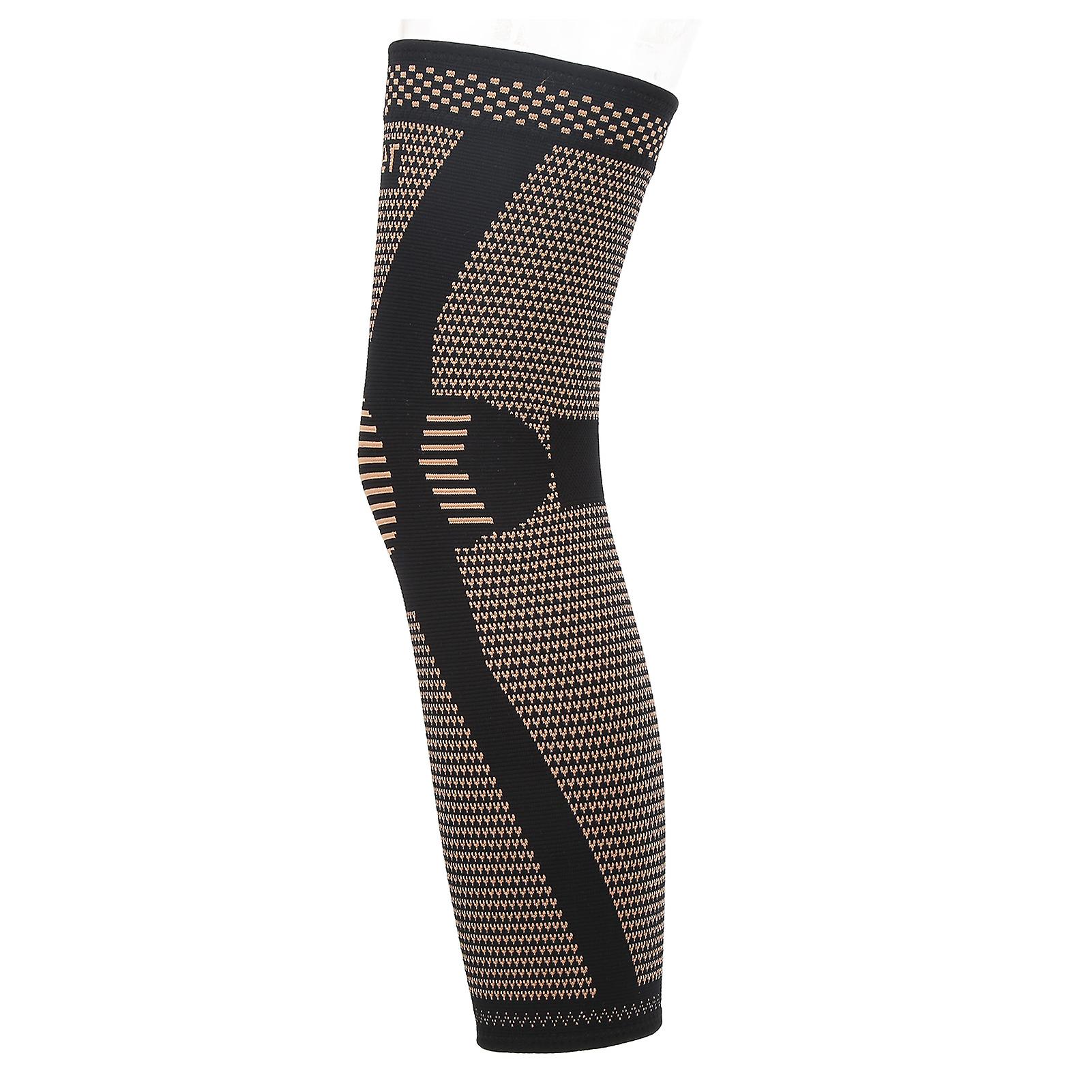 Elastic Knee Support Protector Non Slip Knee Compression Sleeve Nylon Leg Support Protector L