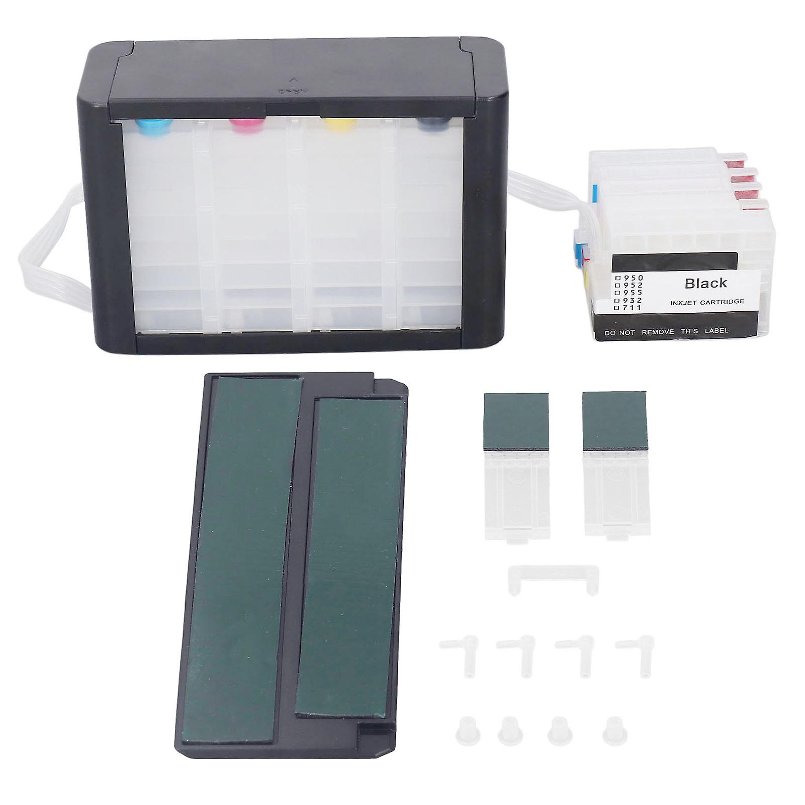 4 Color Refill Printer Ink Cartridge with Permanent Chip No Leakage Continuous Supply Ink Cartridge