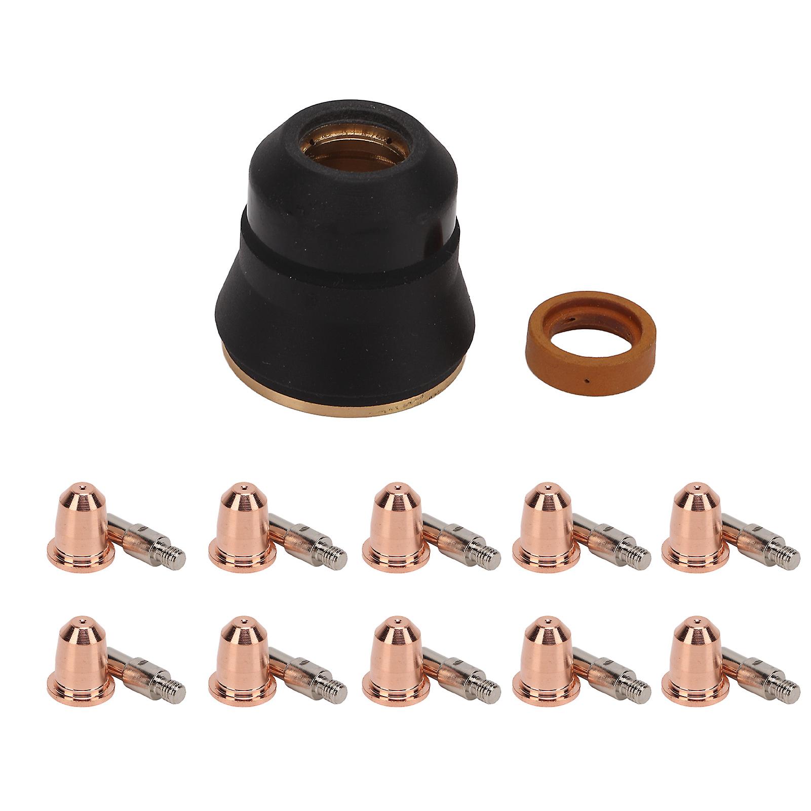 22Pcs Plasma Cutter Consumables Electrode Nozzle Shield Cup Torch Cutting Accessory