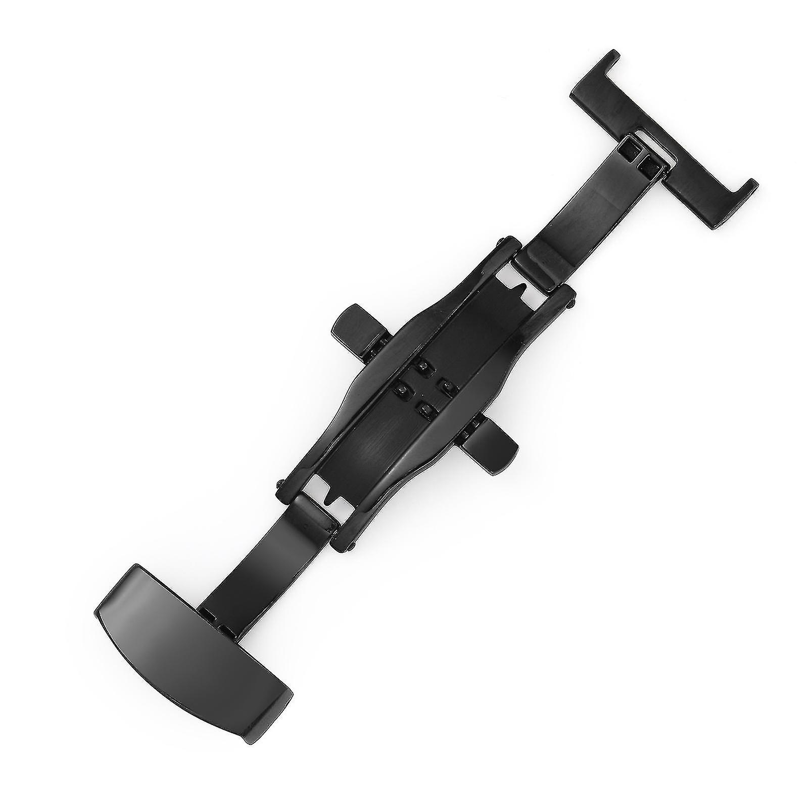 Naievear 18/20mm Watch Band Clasp Automatic Easy Installation Double Click Stainless Steel Butterfly Deployment Buckle For Daily Wear