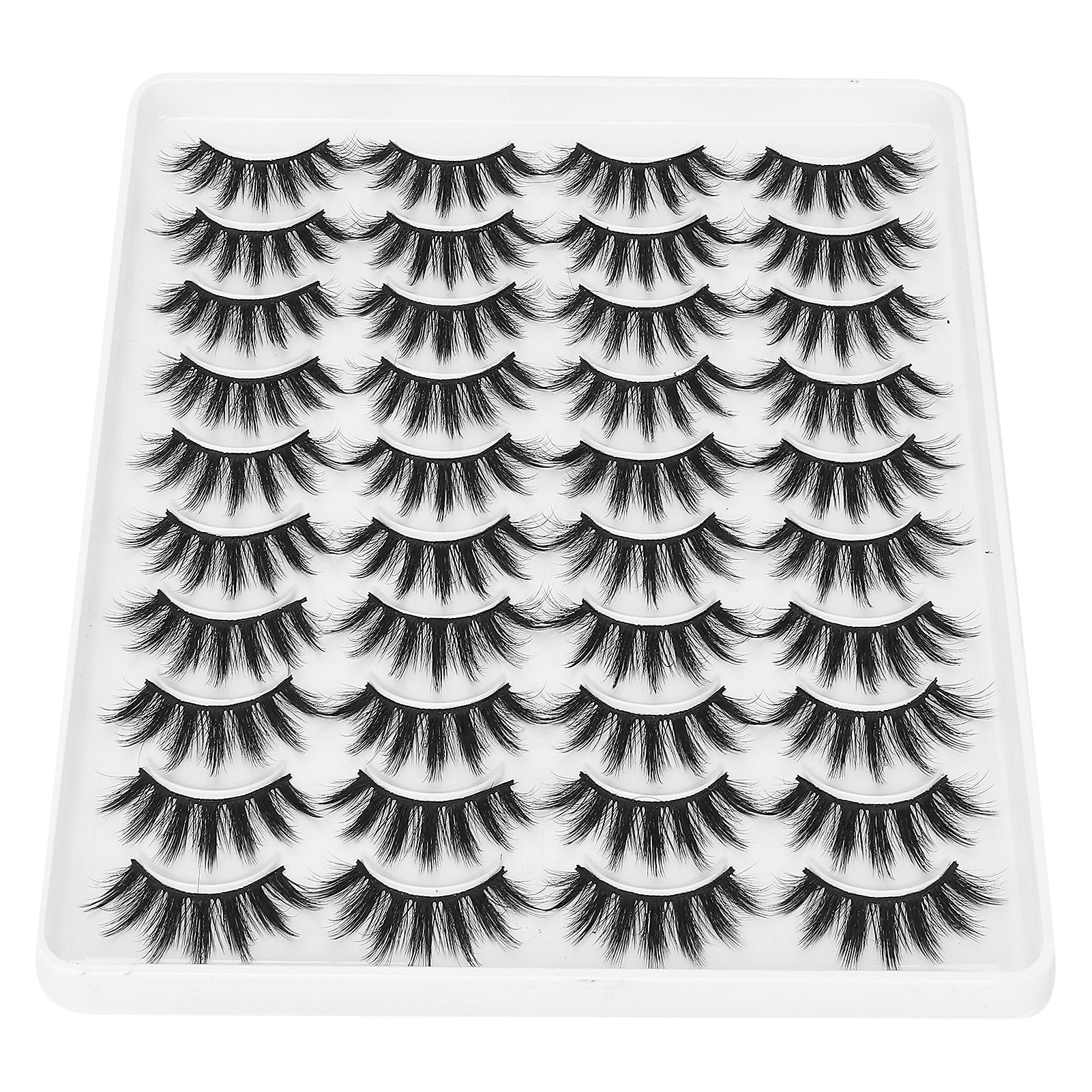 20 Pairs Professional Soft Long Dense False Eyelashes Reusable Makeup False Lashes Set06