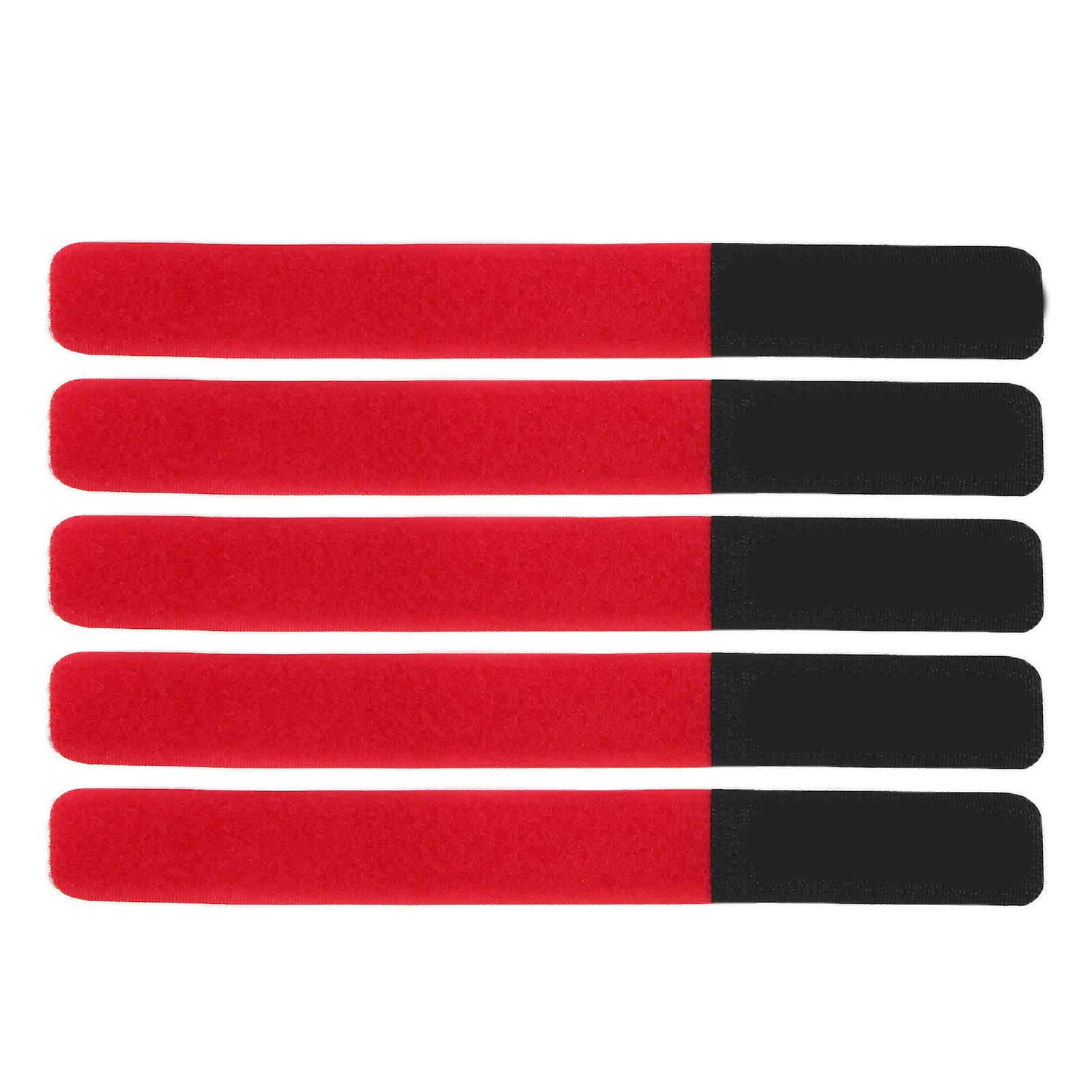 DUUTI 5 Pack Bike Pump Straps, Adjustable Reusable Bicycle Pump Straps for Mounting and Storage, Red