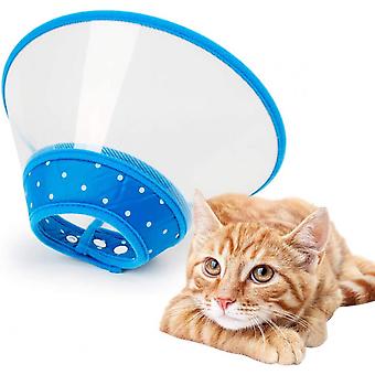 Veeki Cone Recovery Dog Cone Verstelbare Halsband Doorzichtige Gewatteerde Kraag met Ademende Zachte Rand, Plastic Puppy Kegel Bescherm De Nek Chirurgie Herstel