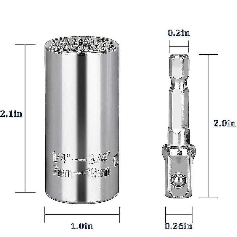 Universal Socket Wrench Set - 2pcs, 7-19mm, Multifunctional Hand Tool