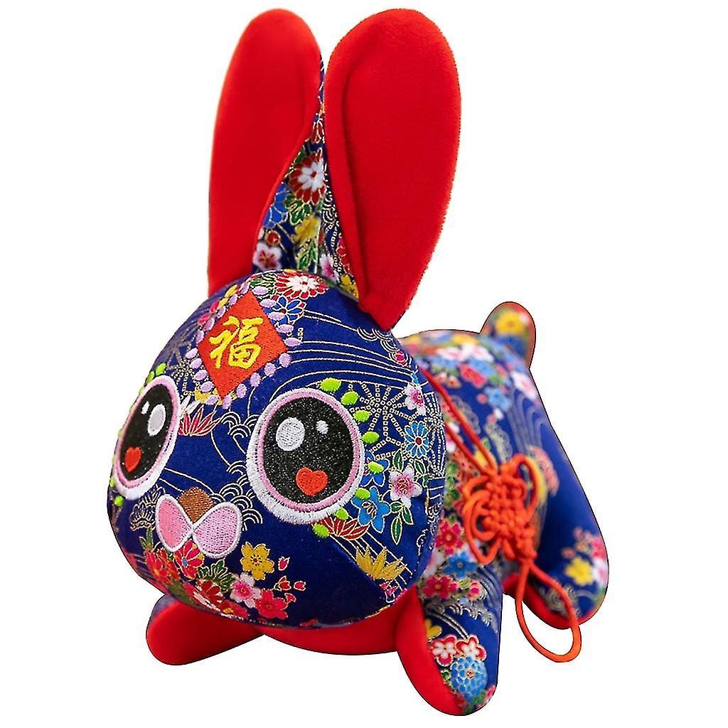 Chinese 2023 Year Of Rabbit New Year Embroidery Zodiac Rabbit Toy Pendant