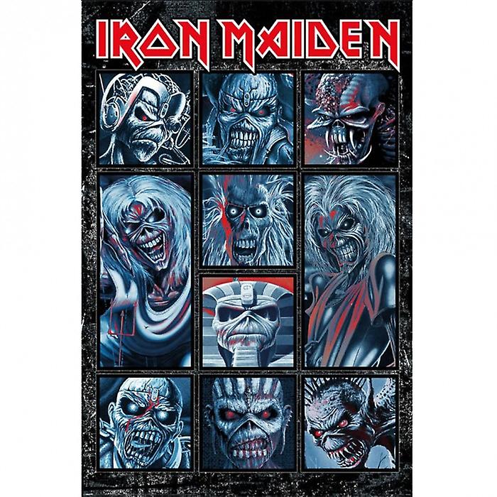 Iron Maiden Ten Eddies Character Collage Poster