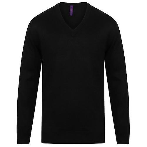 Henbury Mens Acrylic V Neck Sweatshirt