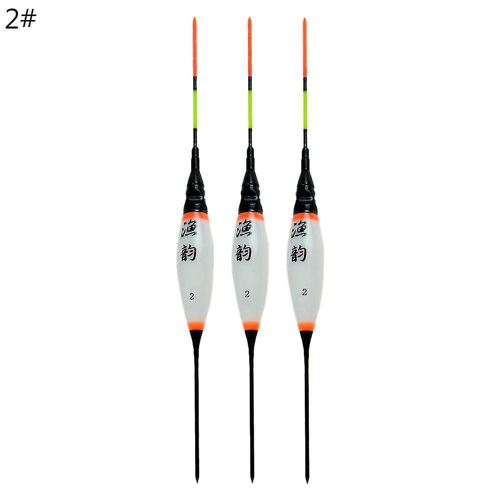 3Pcs Luminous LED Light Electronic Vertical Night Fishing Float Bobber Buoy