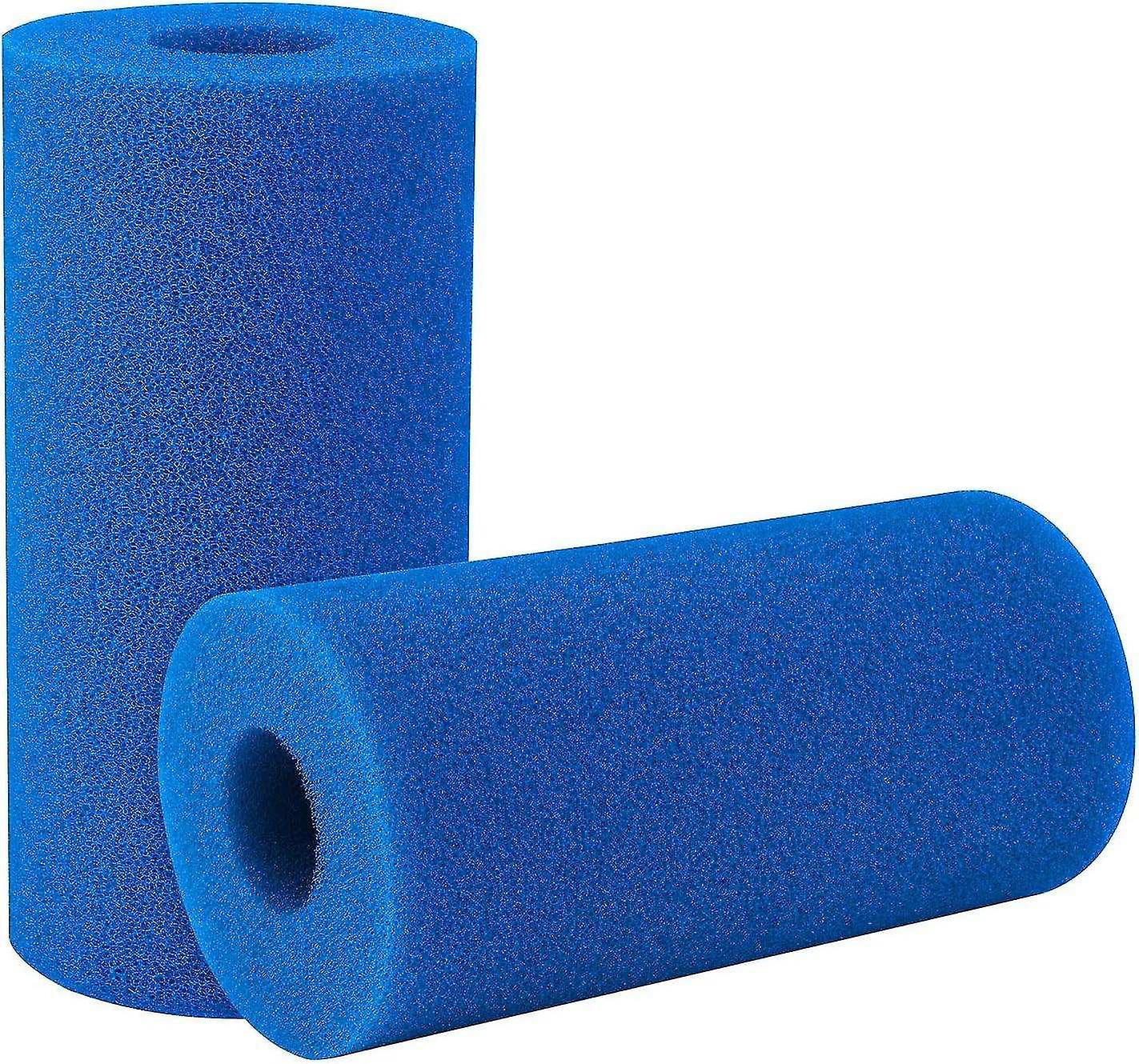 2Pcs Swimming Pool Filter, Reusable Washable Foam Hot Tub Filter Cartridge Sponge(Blue100*40*200MM)