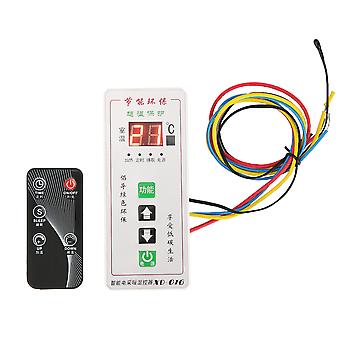 220V\/16A Inbyggd termostatregulator Elektriska värmare Digital temperaturregulator (vit)
