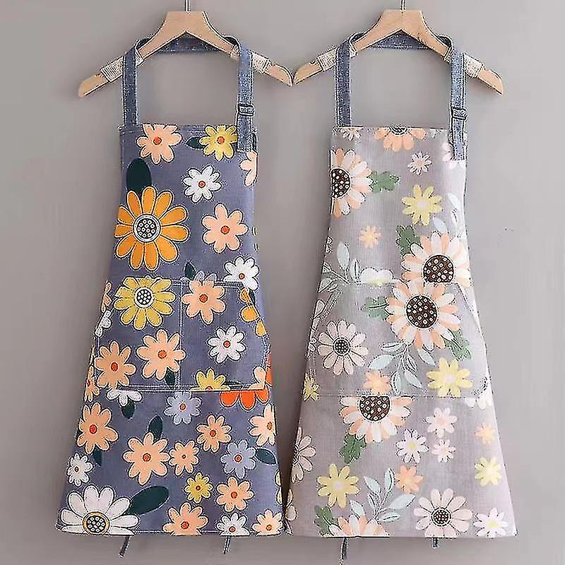 2 Pack Adjustable Waterproof Pockets, Chef Aprons Gardening Bbq