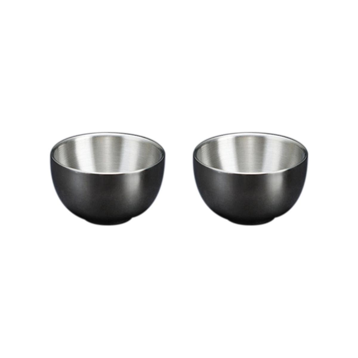 45ml Stainless Steel Sake Cup Double Layer Mini White Wine Cup for Tea Water Cups Industrial Style Kitchen Drinkware,B