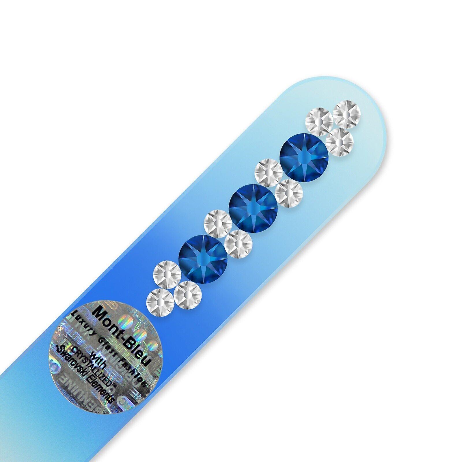 Purse size nail file ORC-S - Capri Blue - Crystal